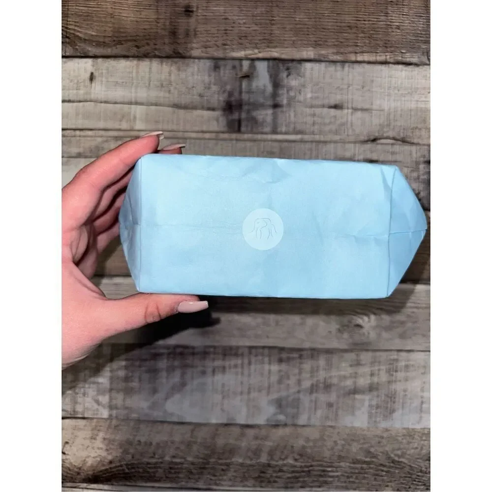 Drunk Elephant Recycled Natural Wood Travel Skincare Makeup Earth Friendly Bag